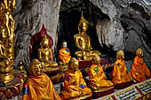 Inle Lake Myanmar. Pindaya, the famous Shwe Oo Min pagoda, a natural cave filled with thousands of gilded Buddha statues. 